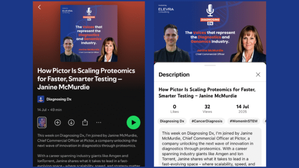 Diagnosing Dx podcast available on Spotify, Apple Podcasts and YouTube