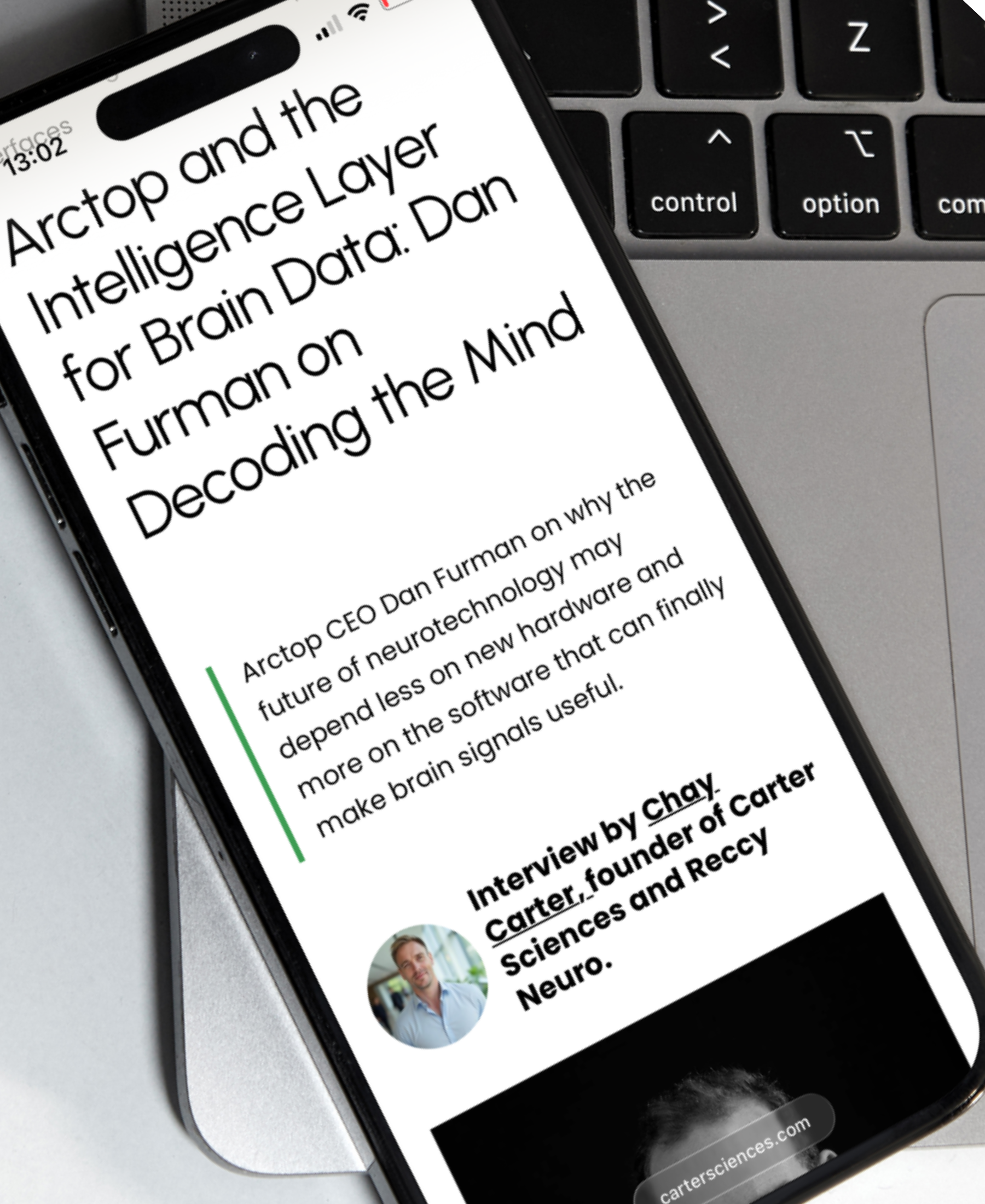 Articles and interviews for professional services shown through Carter Sciences founder interview content