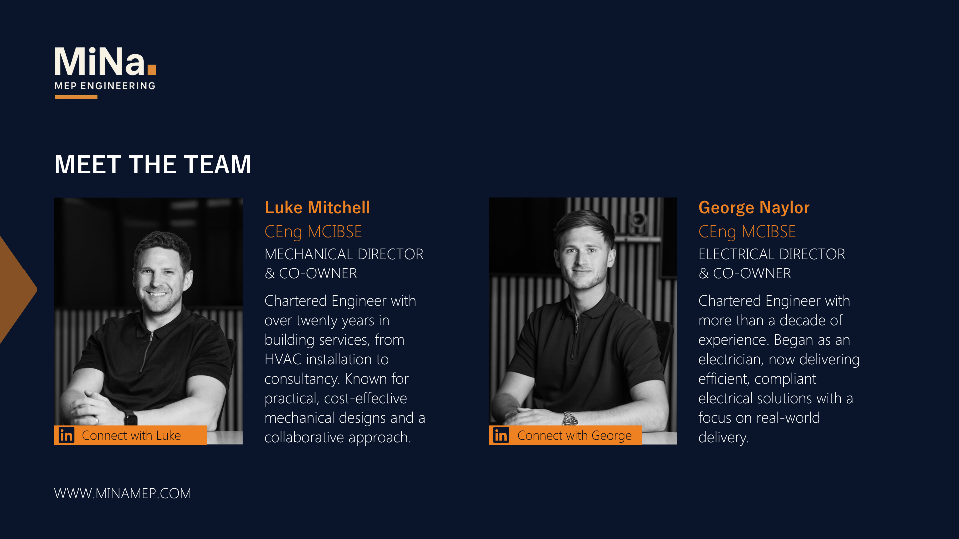 MiNa MEP Engineering overview document page 3